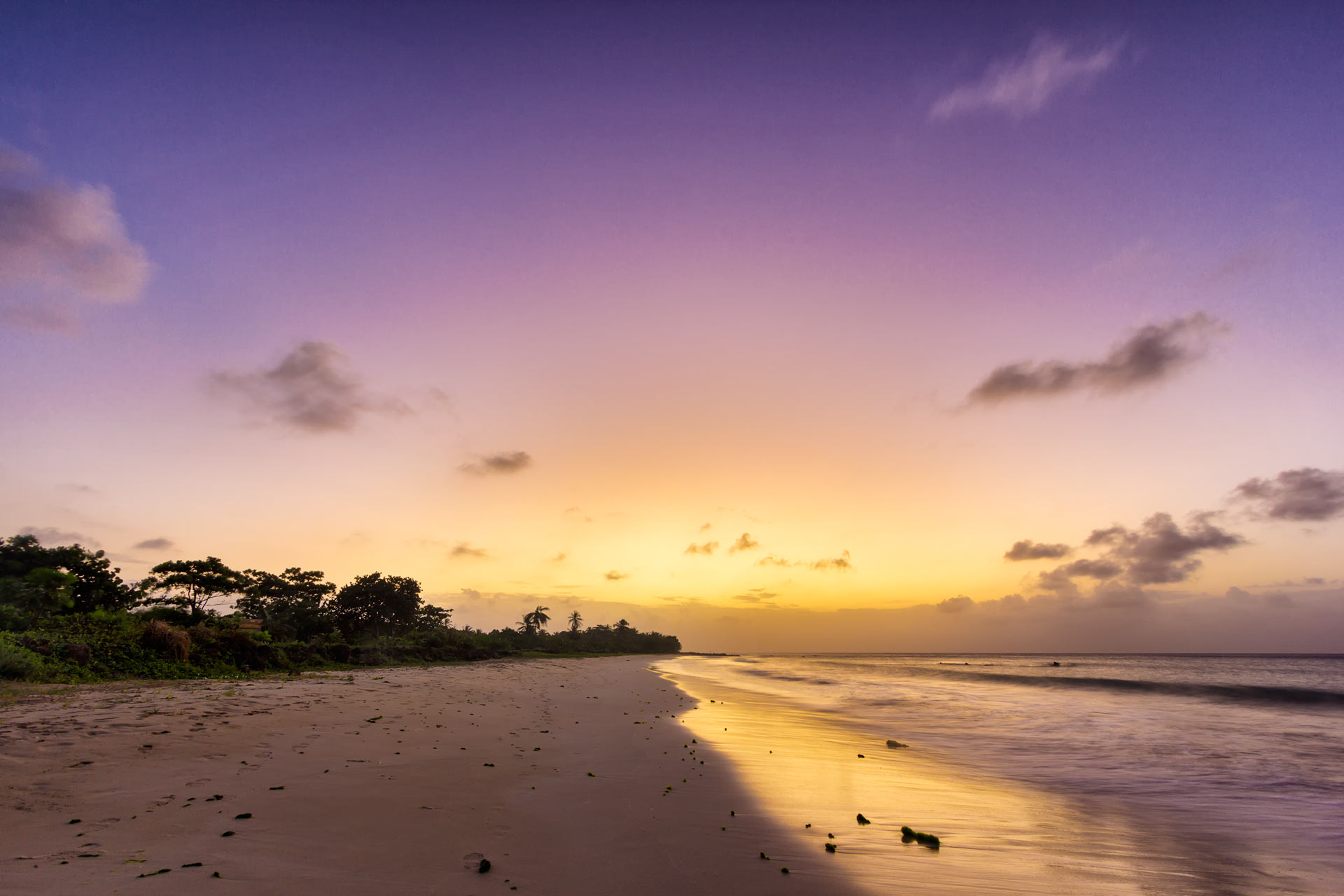 Purple sky on Big Corn Island, an island 70 kilometres east of Nicaragua's Caribbean coast.