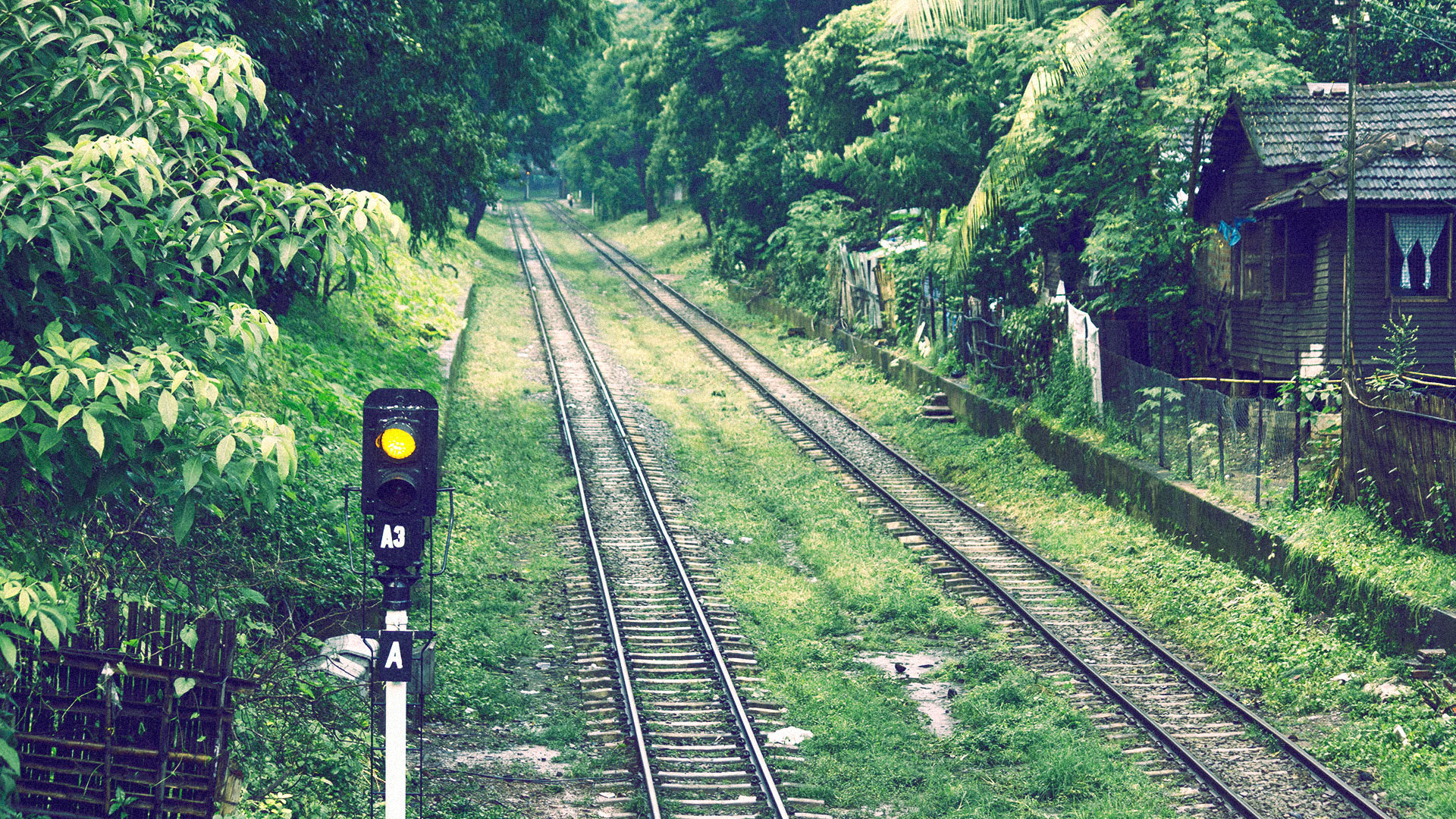 Train tracks in Myanmar