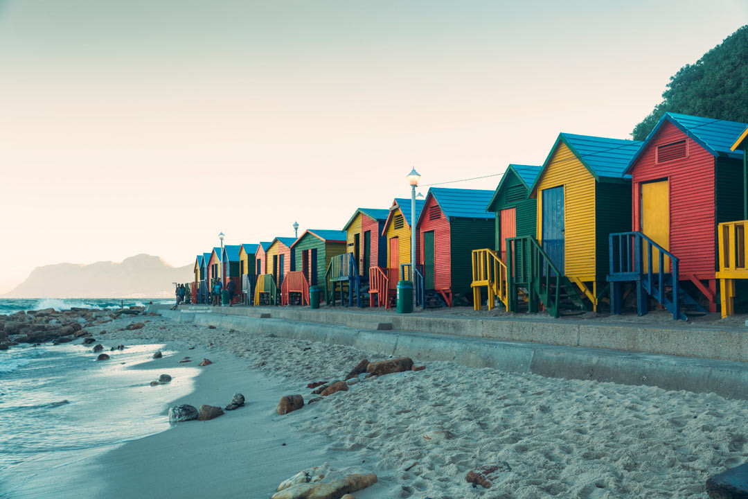 Colorful beach houses.